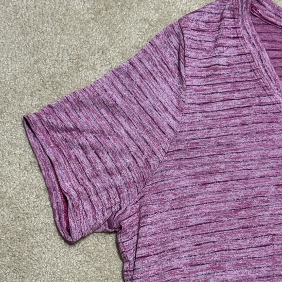 ATHLETA - Women’s Bashful Scoop V-Neck Short Sleeve Breezy T—Shirt, Pink, XL - Picture 6 of 8